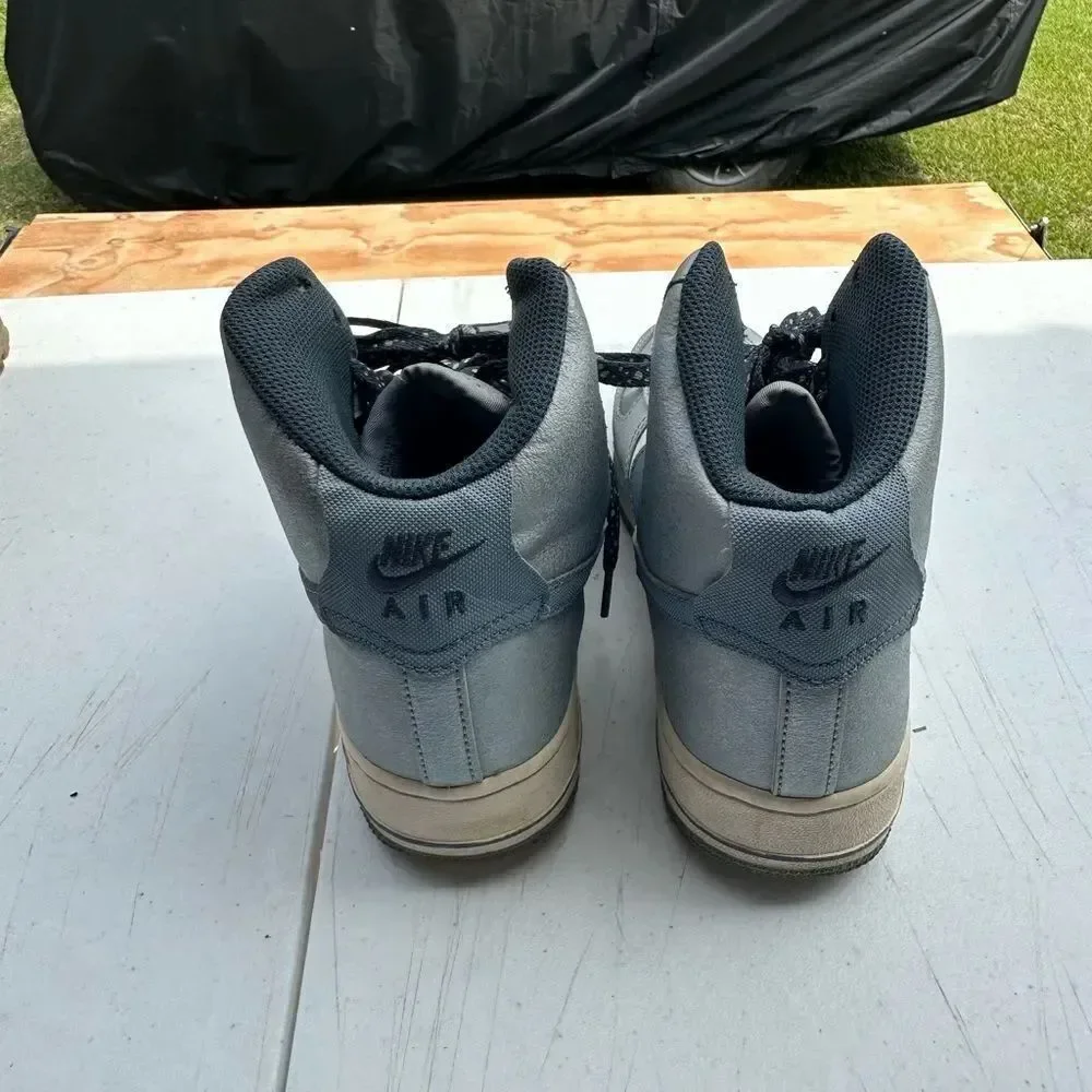 Nike Gray and Black High-Top Sneakers